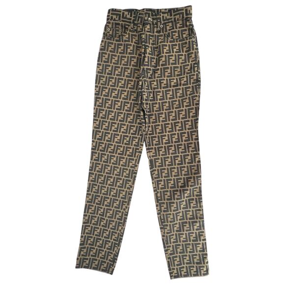 Fendi Vintage Zucca High-Waisted Pant - Picture 1 of 6